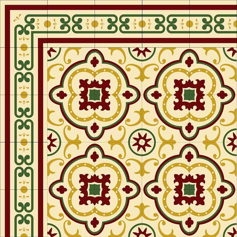 baldosa decorada maqui verbena cod 2223