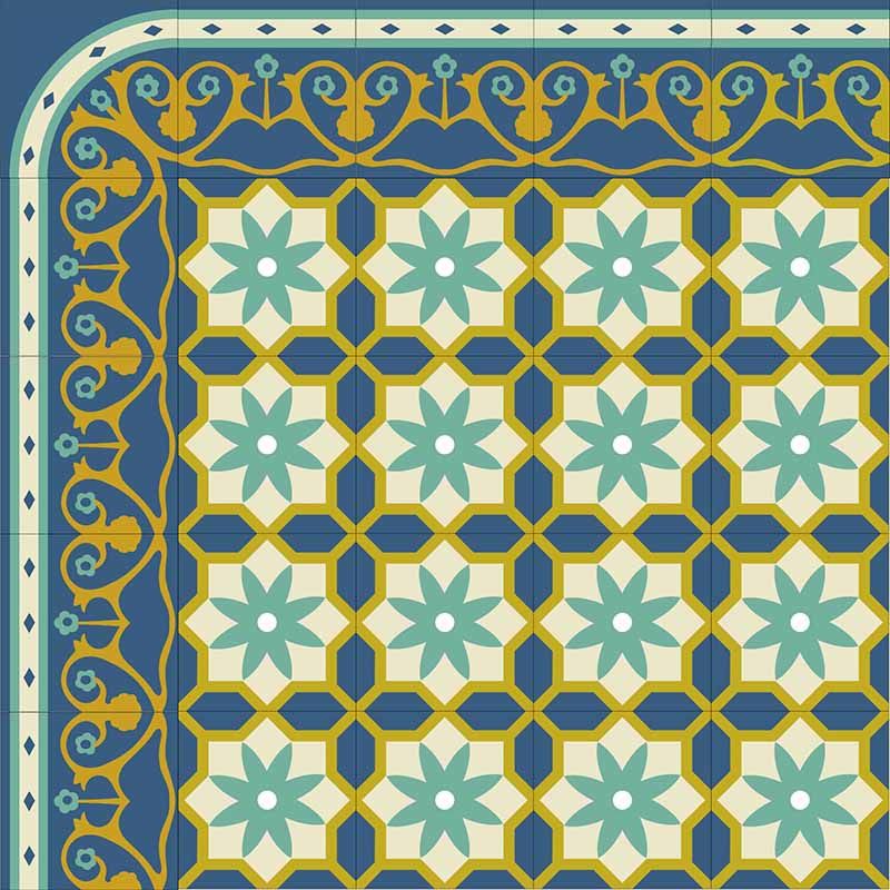 baldosa decorada temu crisantemo cod 1415