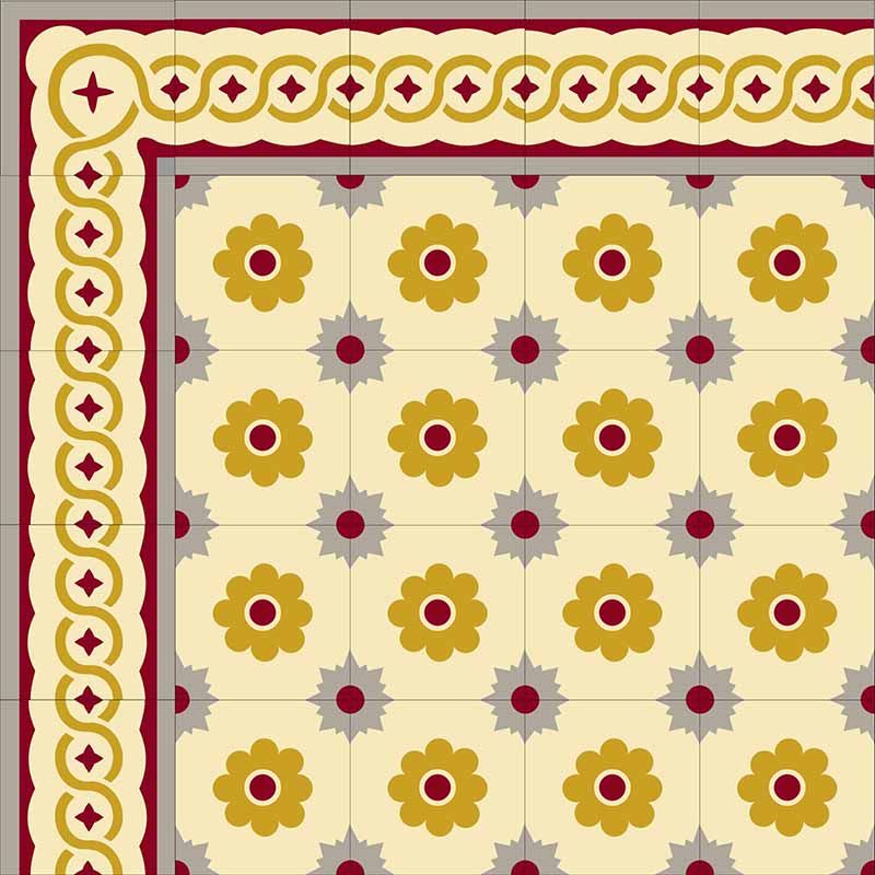 baldosa decorada avellano gladiolo cod 1617