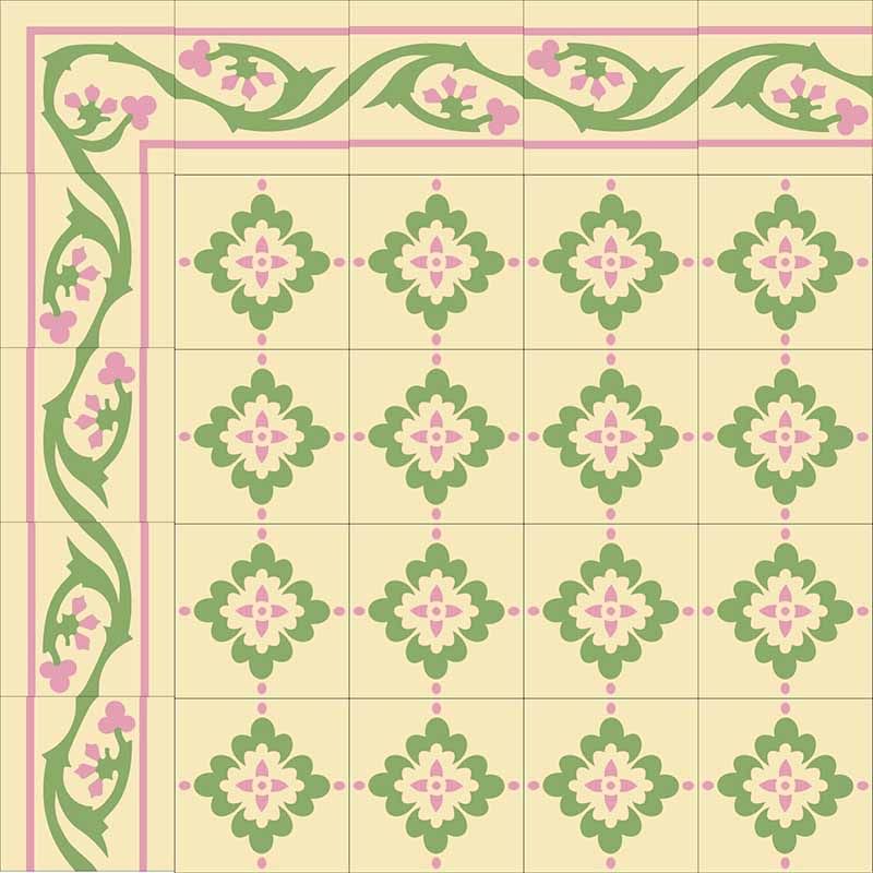 baldosa decorada aromo azucena cod 1819
