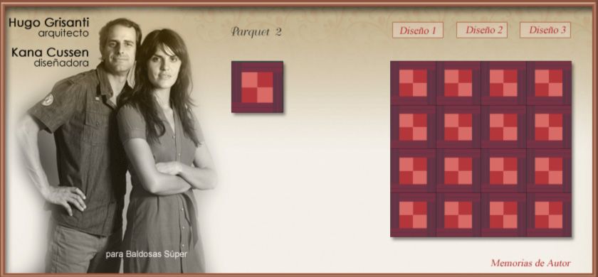 baldosas de autor HUGO-GRISANTINI KANA CUSSEN