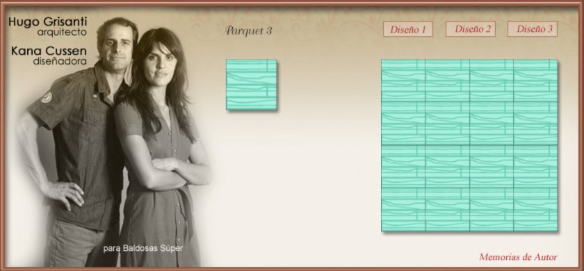 baldosas de autor HUGO-GRISANTINI KANA CUSSEN