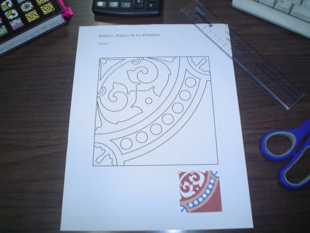 reproducción del diseño en papel